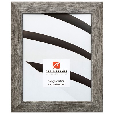 Craig Frames Bauhaus 125, 1.25" Grey Barn Wood Rustic Pictur