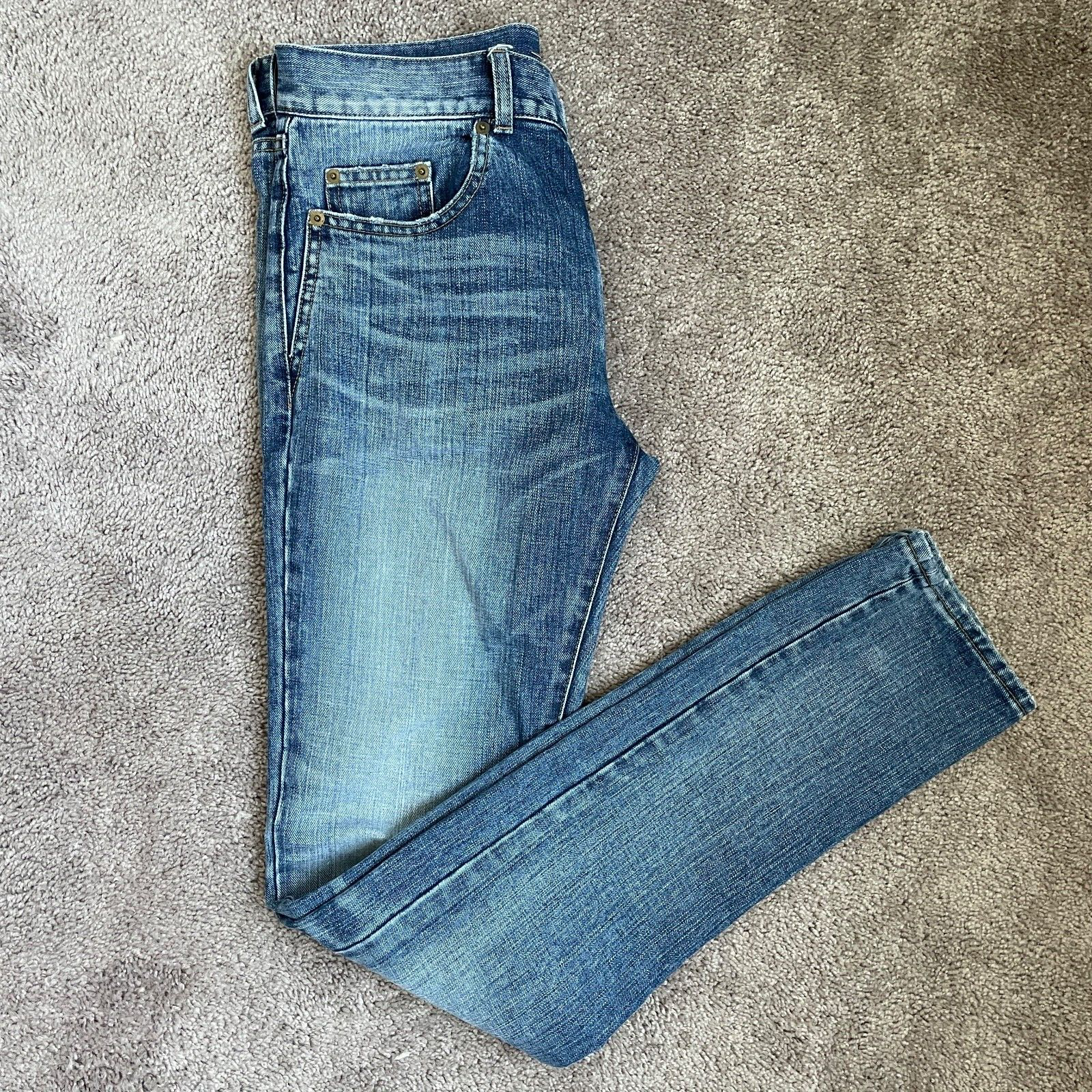 

Yves Saint Laurent YSL Denim Slim Fit Джинсовые брюки Выбеленные синие мужские, Синий