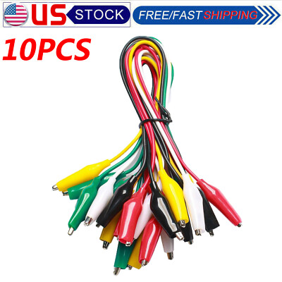 Test Leads Set Jumper Wire With Alligator Clips 10-pc multi color set 
