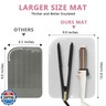 WRORUNER Larger Size Silicone Heat Resistant Mat for Curling Irons, Flat Irons, Hair Straightener and Other Hair Styling Tools, Portable Hot Tools Pad Cover for Travel Vanity Salon(12.0