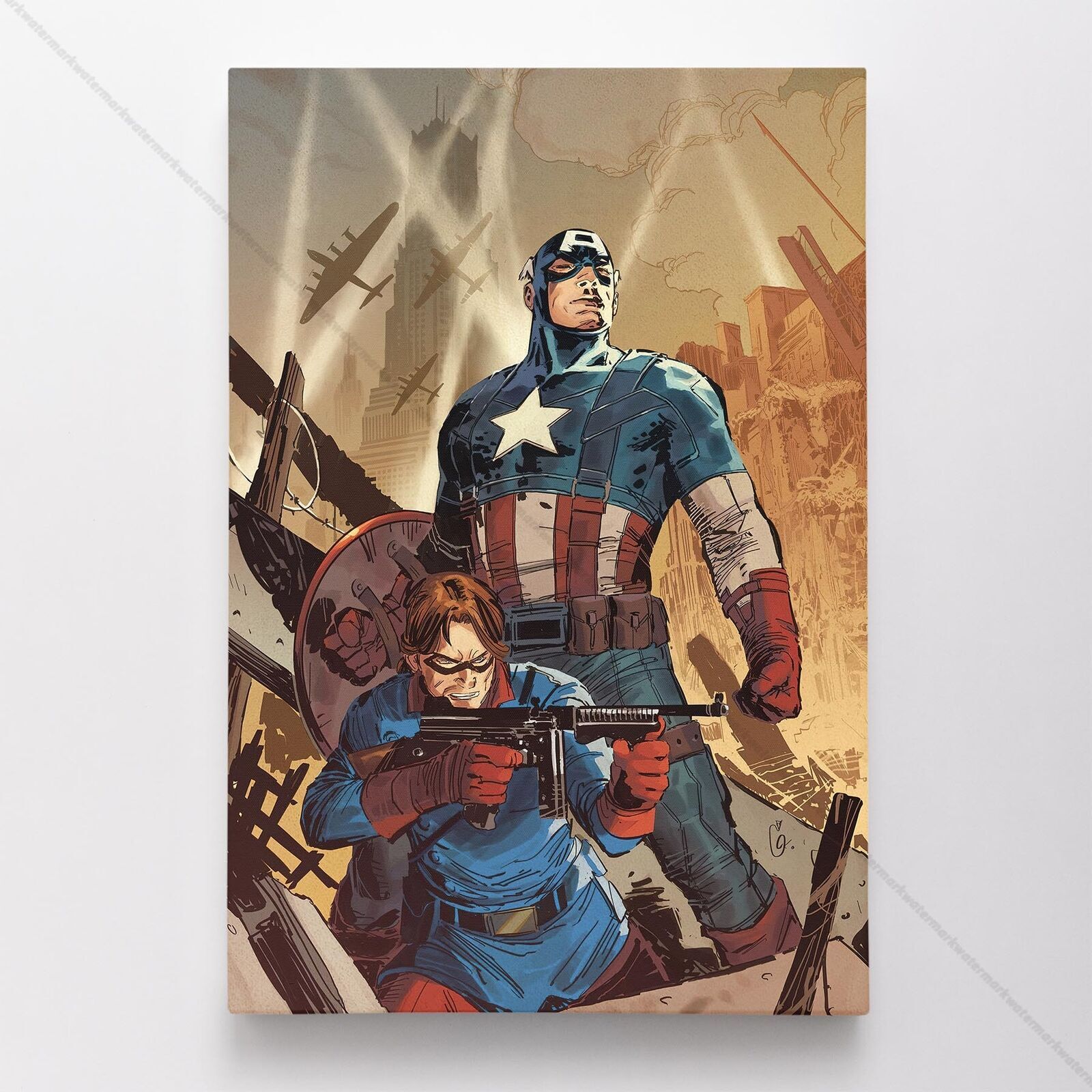 Captain America Poster Canvas Bucky Vol 9 #1 Marvel Comic Book Art Print
