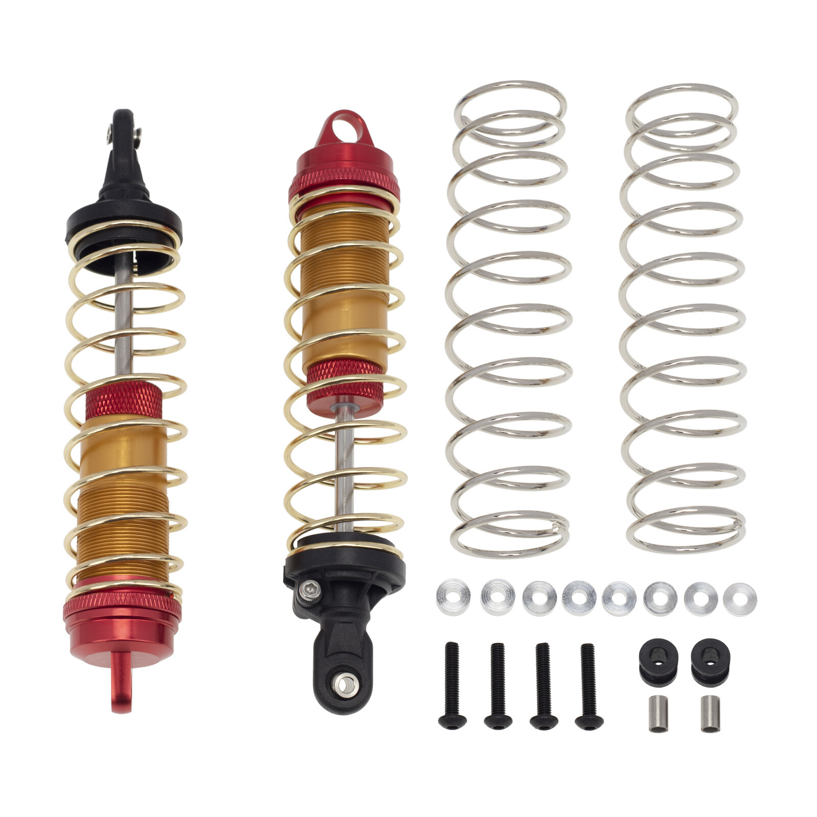 2PCS BIG BORE Metal Short Card Shock Absorbers For 1/8 1/10 Arrma TRAXXAS RC Car