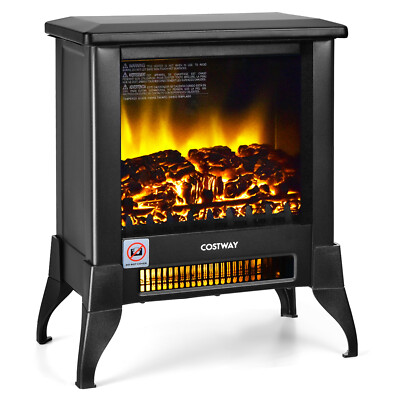 Stove Freestanding Heater W/ Flame Effect 1400w