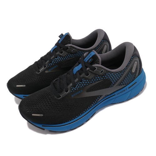 

Мужские шоссейные кроссовки Brooks Ghost 14 2E Wide Black Blue с подушкой 1103692E-056, Черный, Ghost 14 2e Wide