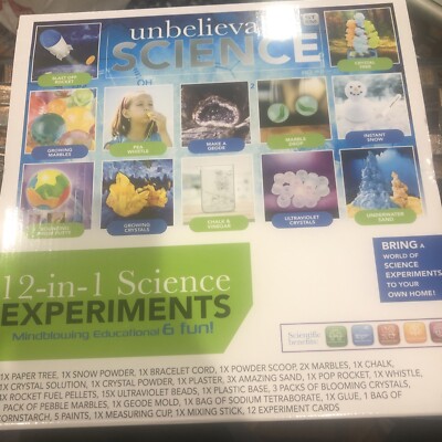 Unbelievable Science 12 In 1 Science Experiments STEM Approved Brand New