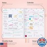 GoGirl Planner PRO - Undated Horizontal Layout Weekly Planner and Organizer + Budgeting and Expense Tracking Pages, Goals Journal and Agenda, 7