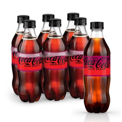 :.Coca-Cola Zero Sugar Cherry   Diet Soda Soft Drink, 16.9 fl oz, 6 Pack.:
