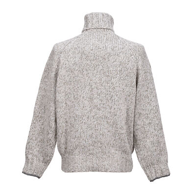 Pre-owned Brunello Cucinelli Men's Heavy Knit Cashmere Turtle Neck Sweater /pullover In Beige