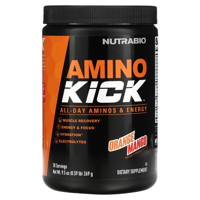 Amino Kick, Orange Mango, 0,59 фунта (269 г)