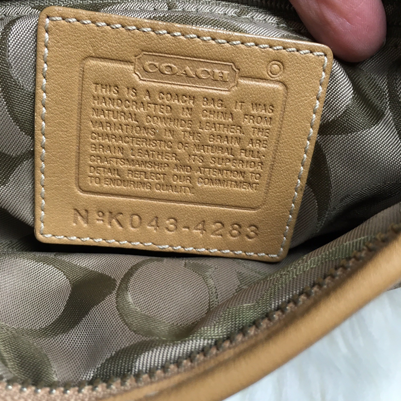 Coach Tan Leather Purse Handbag