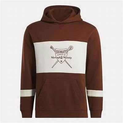 New Reebok Harry Potter Collab Hoodie Hogwarts Sweatshirt Large Brown BUY NOW! 