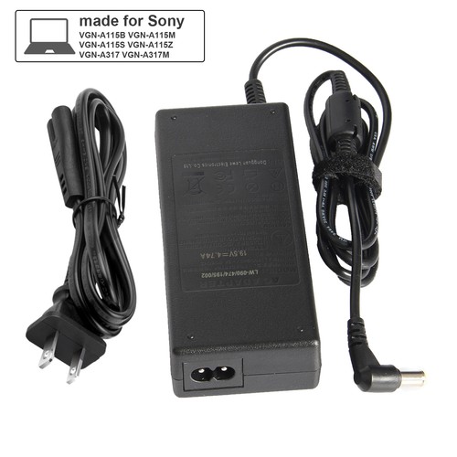 90W 19.5V 4.7A AC Adapter Charger for Sony Vaio Series Laptop Power Supply Cord