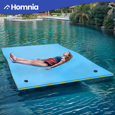 Tear Proof Pool Water Mat 9' x 6' Water Park Floating Lily Pad Foam Max 550lbs
