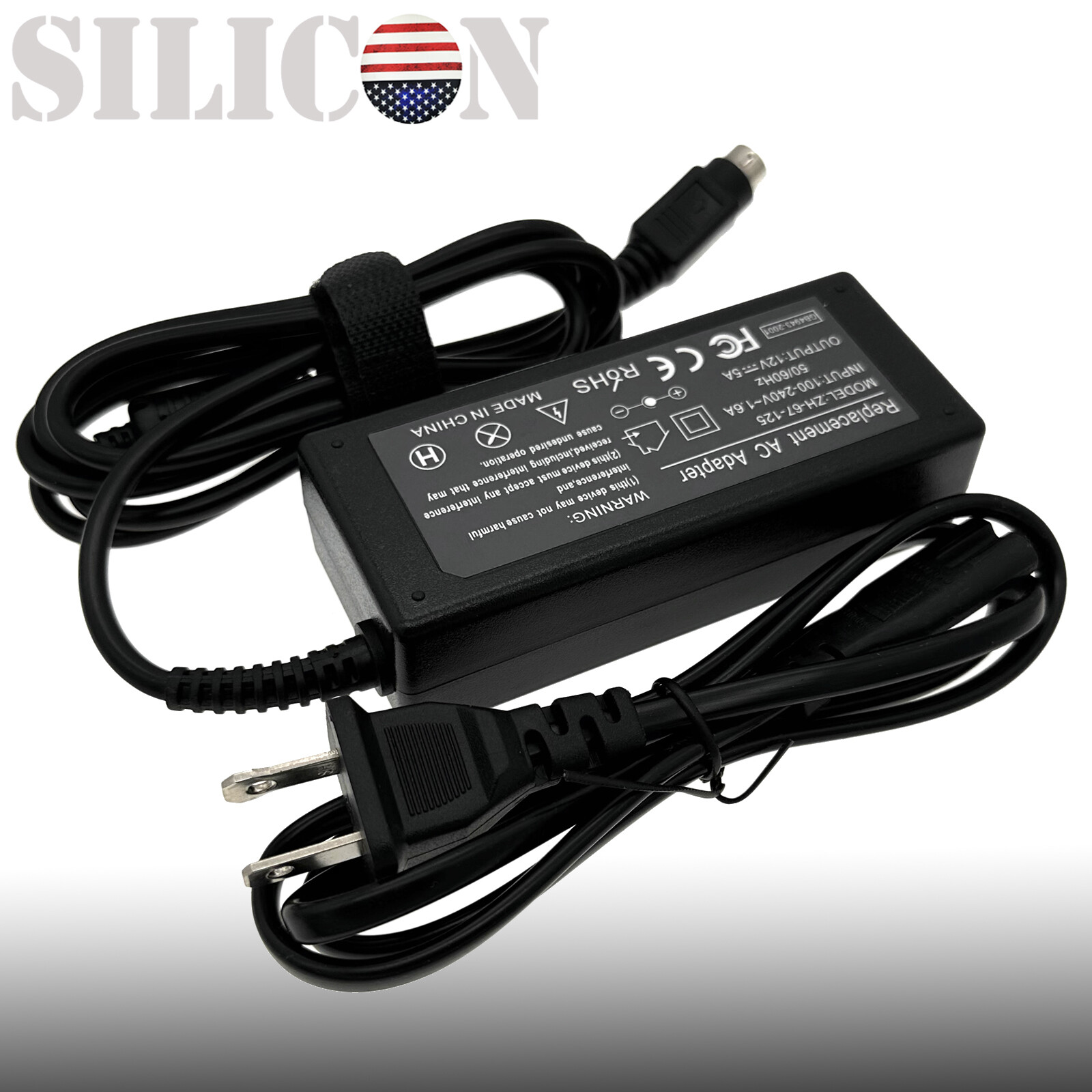 4-Pin 12V5A Power Adapter For Hikvision CWT CCTV TVI DVR KPL-060F-VI KPL-060FVI