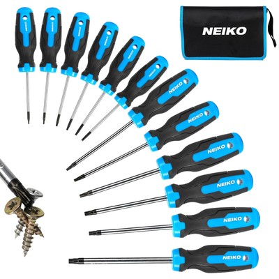 NEIKO 01377A Magnetic Torx Screwdriver Set | 12 Piece | T5 ? T40 | 6 Point St...