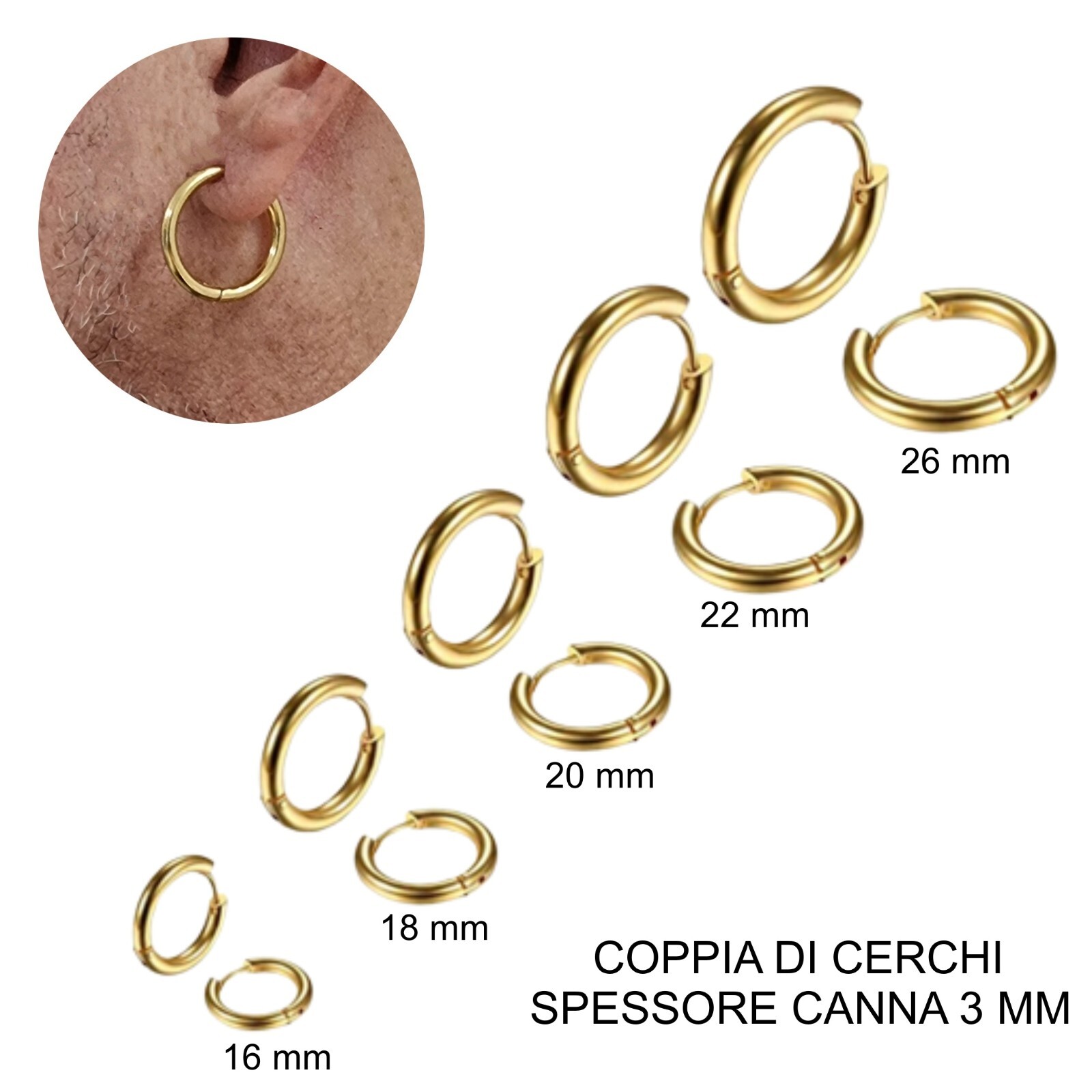 tres wide hoop pierce (ゴールド) silver925］Wide hoop Pierce (Gold) – TRES