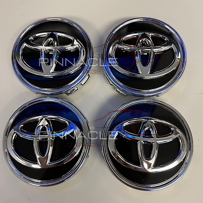 4PCS TOYOTA 62mm Black Wheel Center Caps Camry Avalon RAV4 C HR