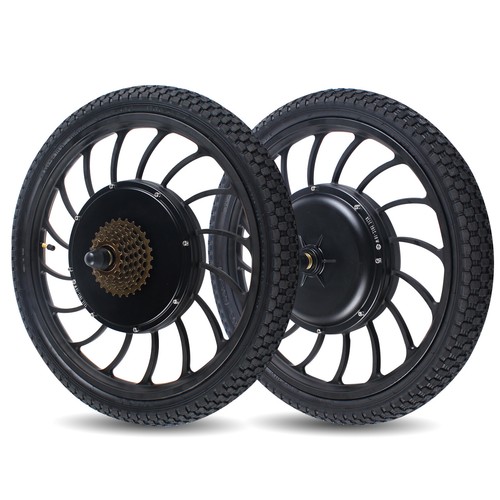 1000W 48V Front/Rear Wheel Brushless Gearless Hub Motor 20" For Ebike 0-40km/h