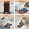 Worltoldb Colorful Welcome Door Mat Indoor Outdoor Entrance Floor Mats Non-Slip Washable Decor Rugs 27x15 Inch
