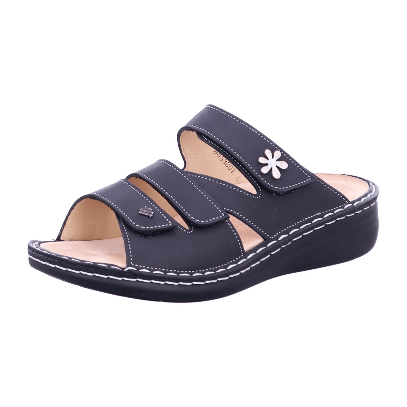 Pre-owned Finn Comfort Grenada Black Comfort Sandals For Women - Stylish & Durable