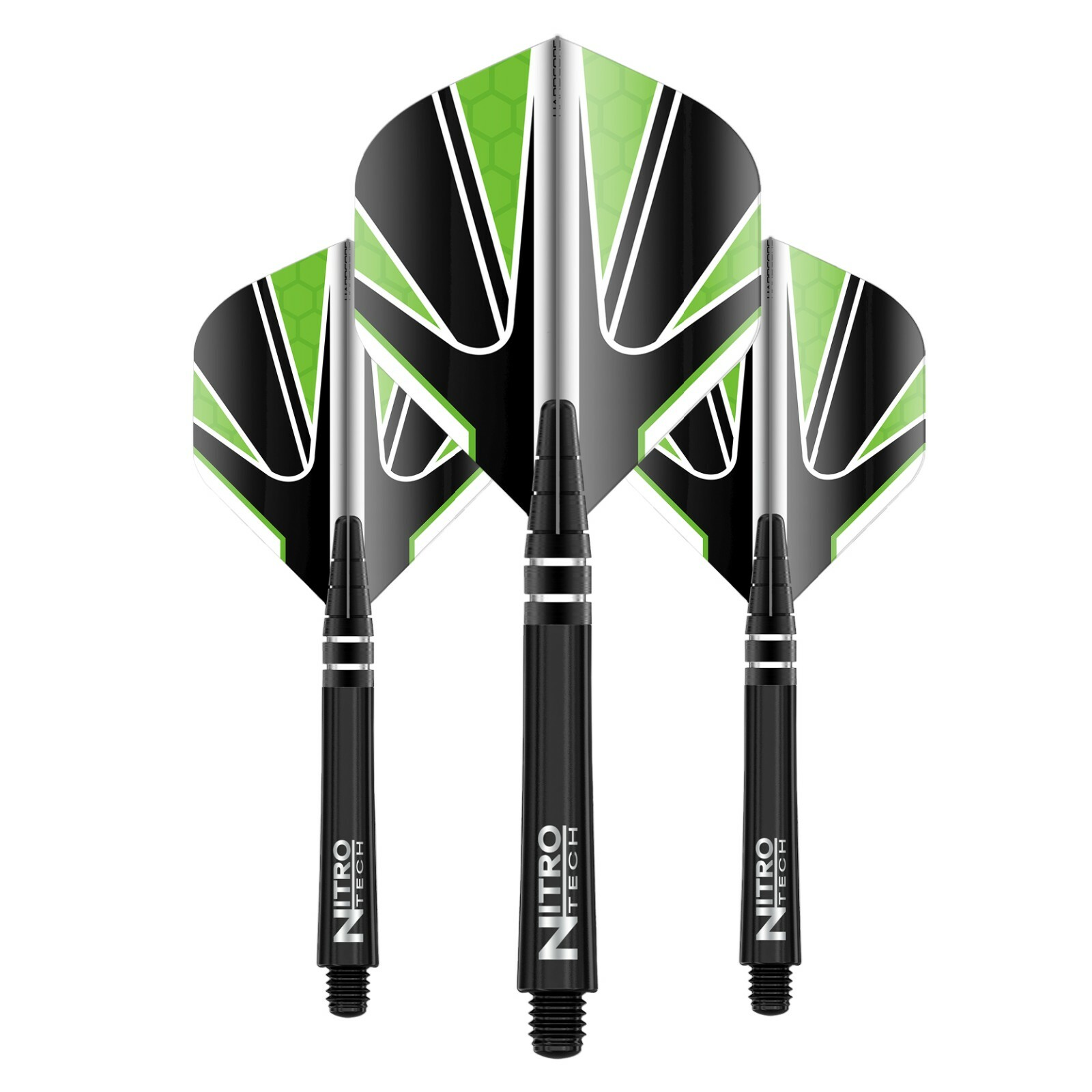 Darts Flights Shafts Combo Hardcore Flights & Nitrotech Medium 42mm