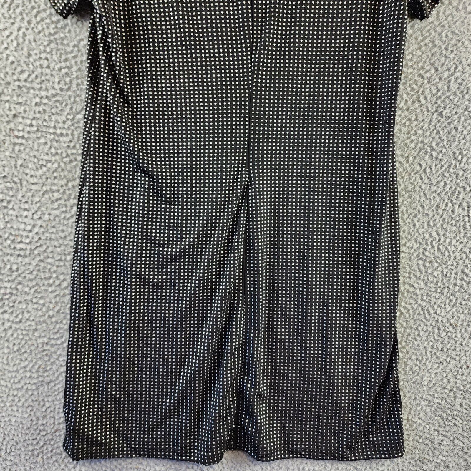 Michael Michael Kors Polka Dot Dress Women's PL Black/White Zip Closure S/S~ - Picture 11 of 13