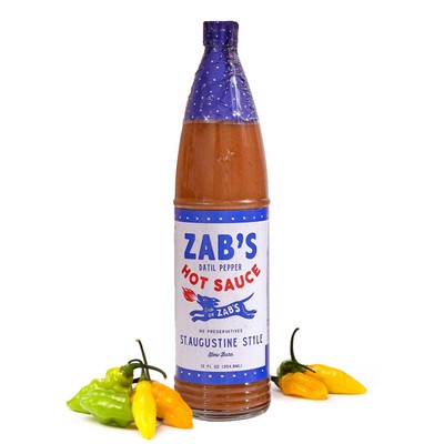 1 pk Zab's Hot Sauce Sweet Heat St. Augustine Style 12 Fl. Oz Slow Burn, Superb