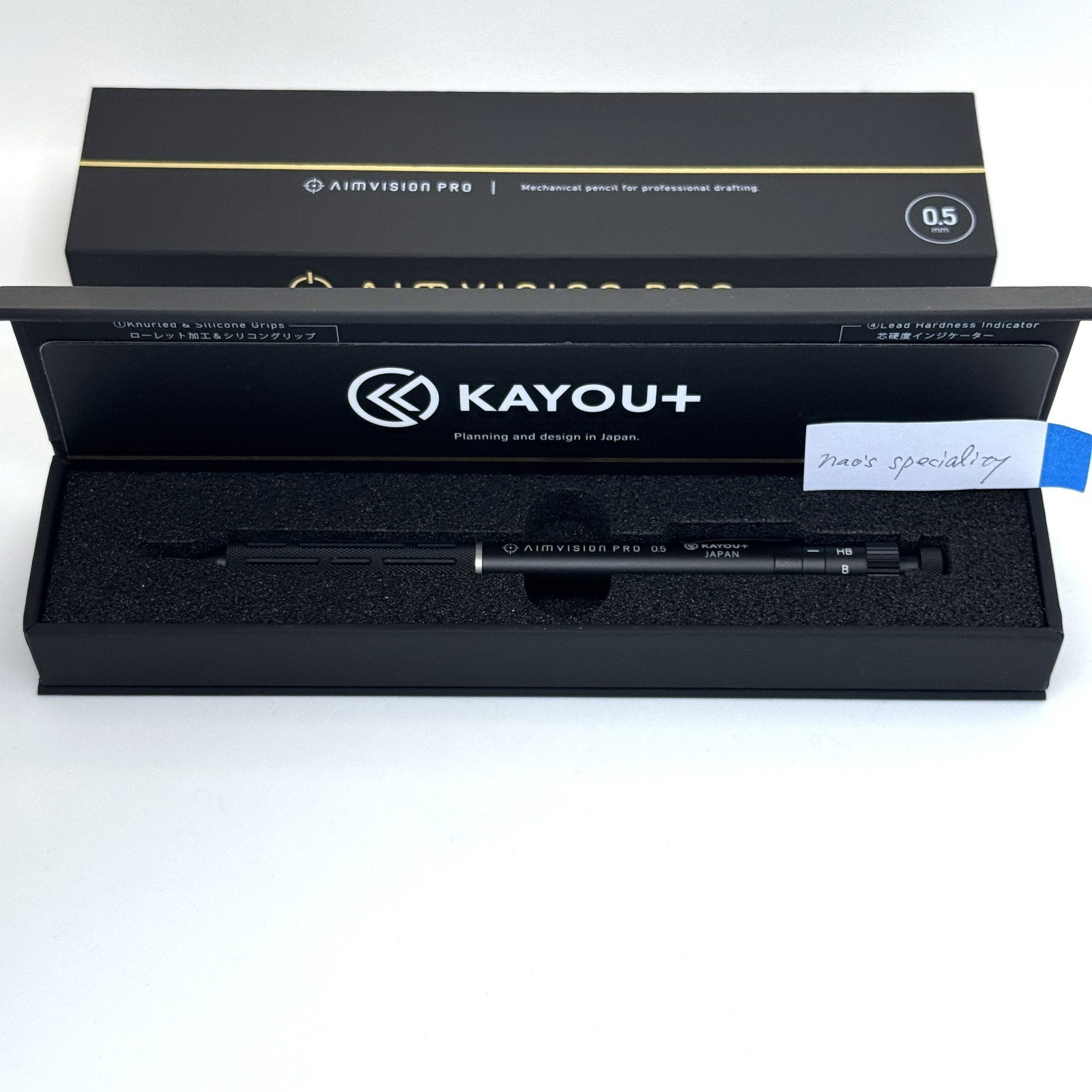 筆記具 KAYOU+AIMVISIONPro0.5mm Kayou+ AimVision PRO Drafting Mechanical Pencil 0.5mm Brass