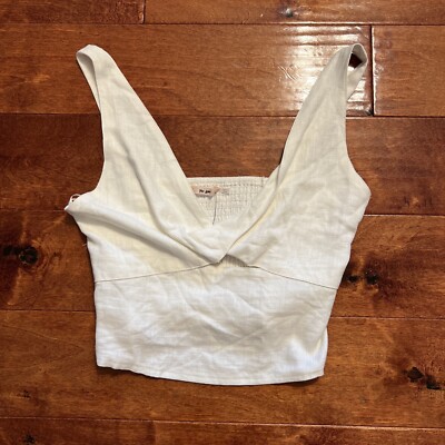 Cut Out Tank Top Adjustable Strap White Small NWT $40 Francesca s Boutique Miami