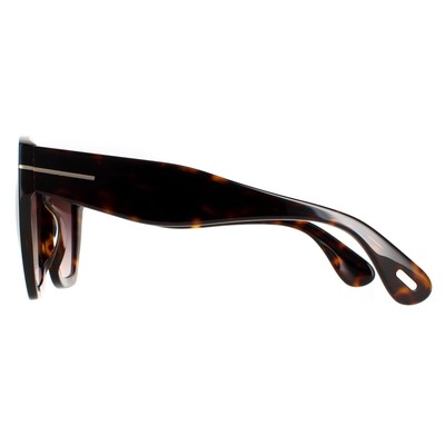 Pre-owned Tom Ford Sunglasses Ft0939 Phoebe 52k Dark Havana Gradient Roviex Brown