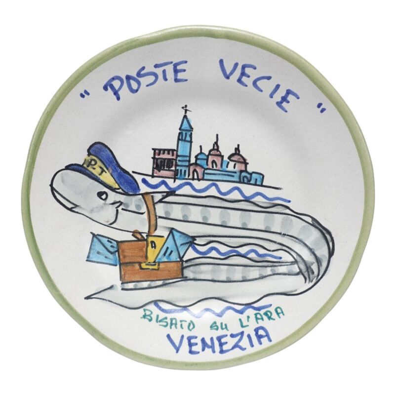 Vintage Buon Ricordo Italian Art Plate “Poste Vecie” Bosato Su Liara Venezia