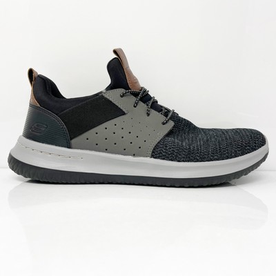 

Мужские кроссовки Skechers Delson Camben 65474 серые повседневные кроссовки размер 10, Серый, Delson Camben