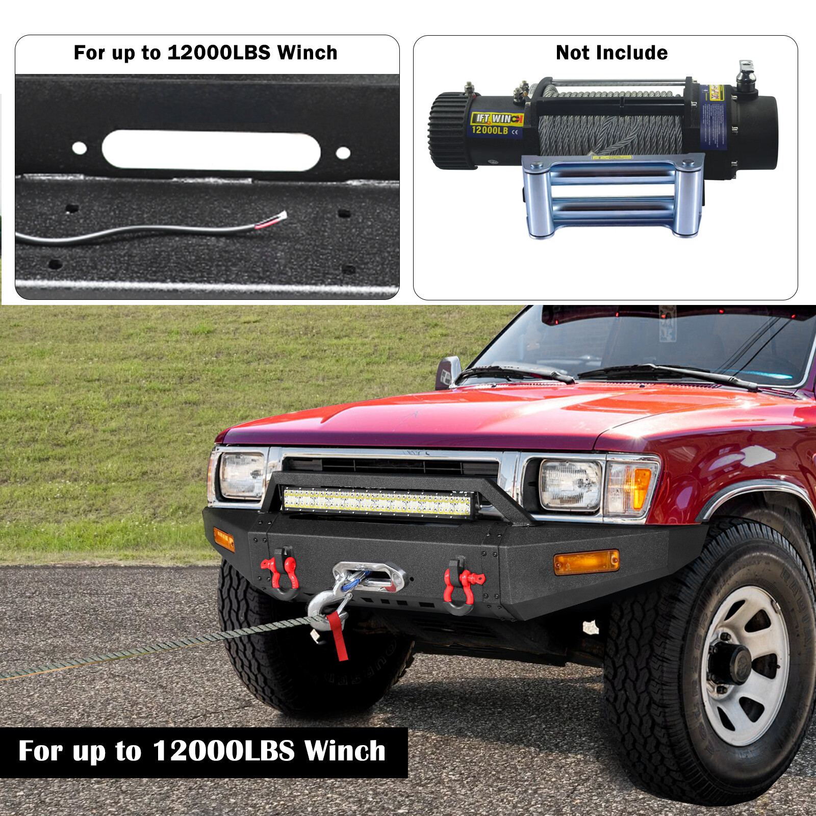 Mr.PAPA　フロント AAIWA Front Bumper For 1989-1995 Toyota Pickup w/Winch