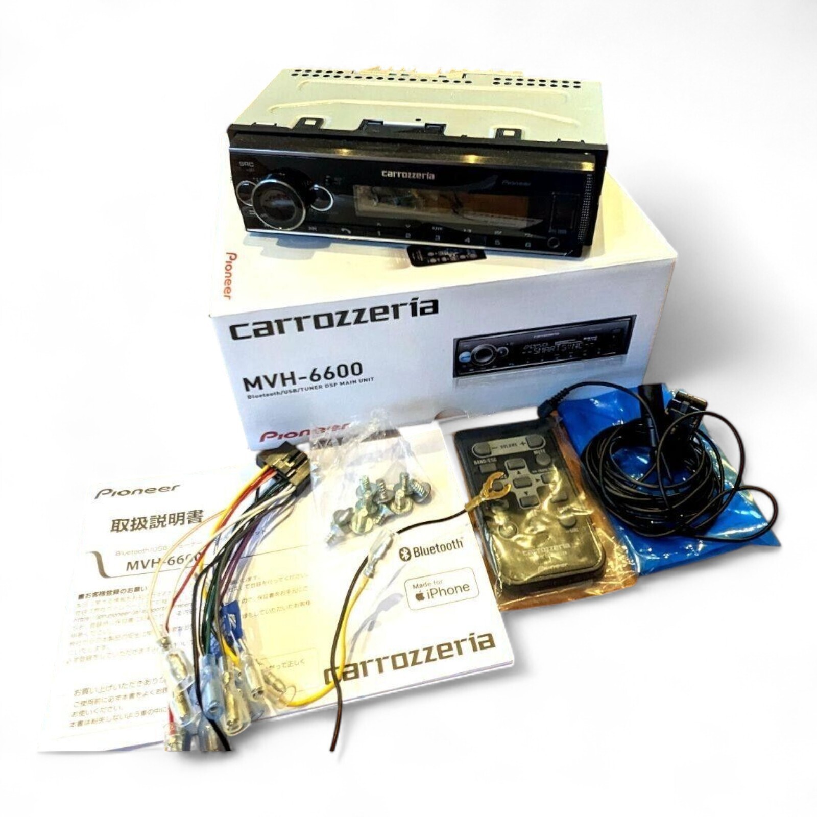 MVH-6600 Pioneer 1DIN Carrozzeria Car Audio Bluetooth USB USB