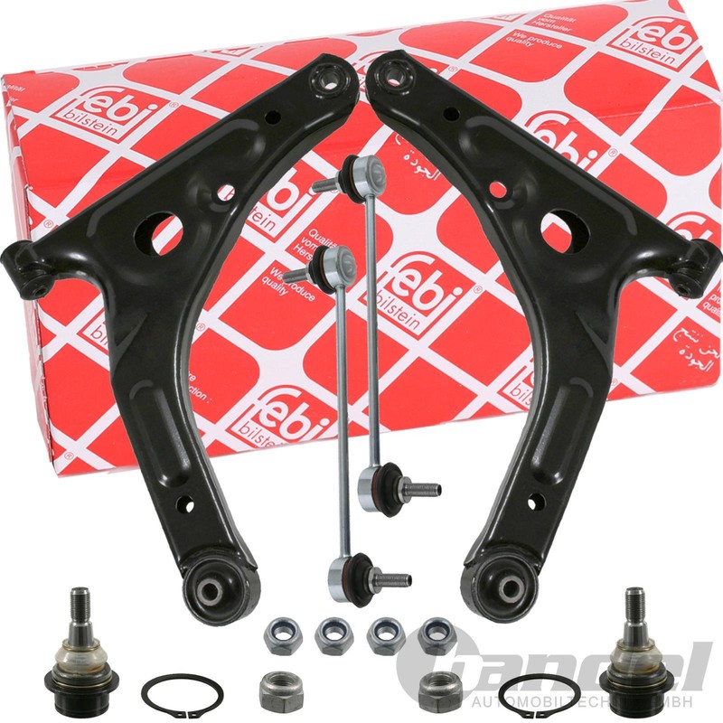 2x Febi Wishbone Ensemble+Rotule+Barres D'Accouplement Avant Pour Ford