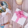 QIANF Burlap Wired Ribbon 1 Inch 10 Yards Pink Ribbon for Gift Wrapping, Bow Making, Wreath, Christmas Tree, Rustic Christmas Decorations, Home Wedding Decor (Pink)