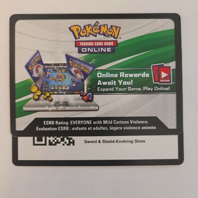 100x Evolving Skies Booster Pokemon Code Card Online TCG *EMAIL CODES FAST*