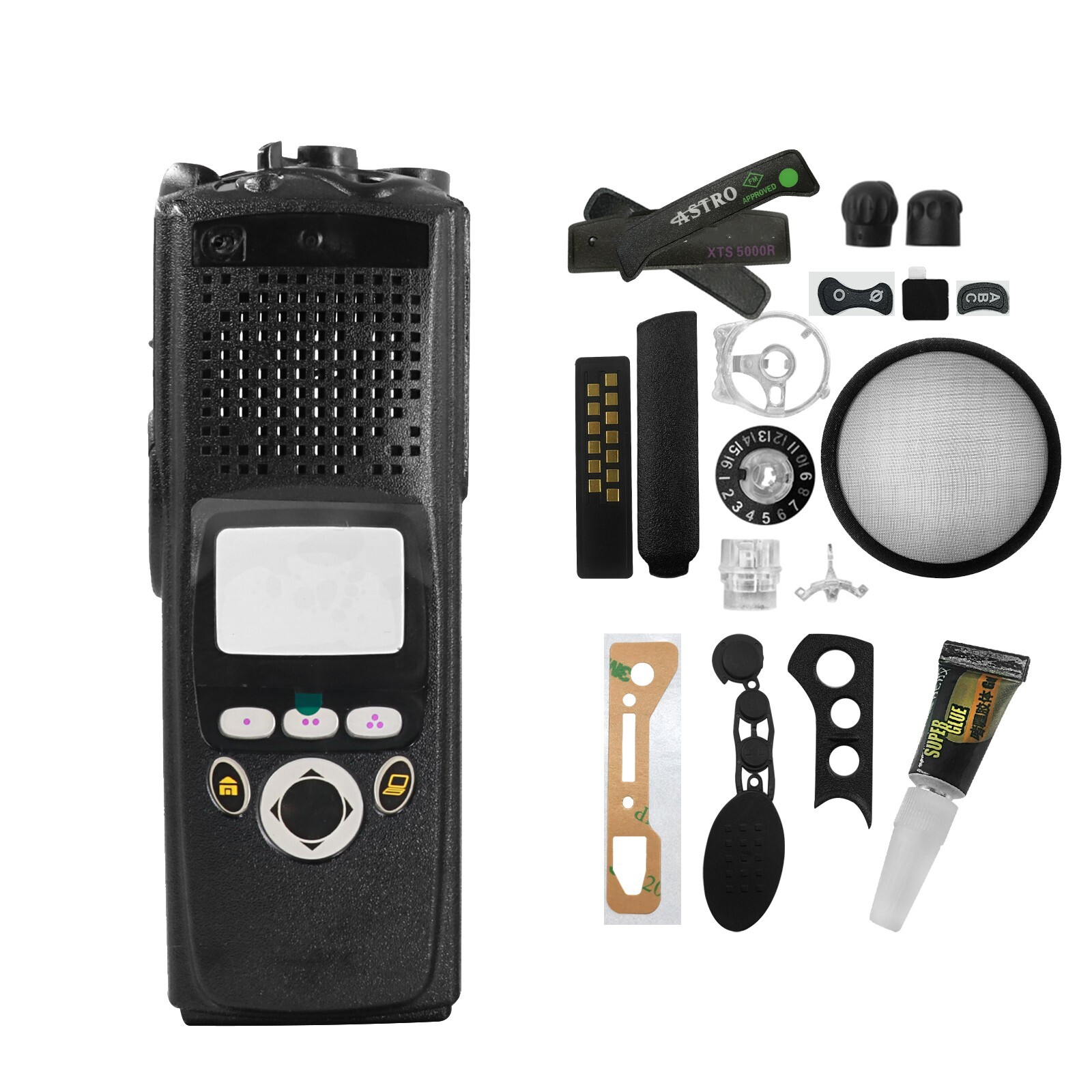XTS 5000 Black Front Housing Case for XTS5000 Model II Porta