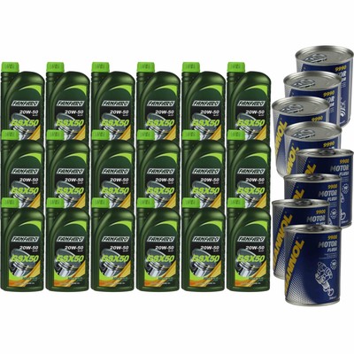 18L Olio Motore fanfaro GSX 50 20W-50 4xMotor Doctor + Motor Flush