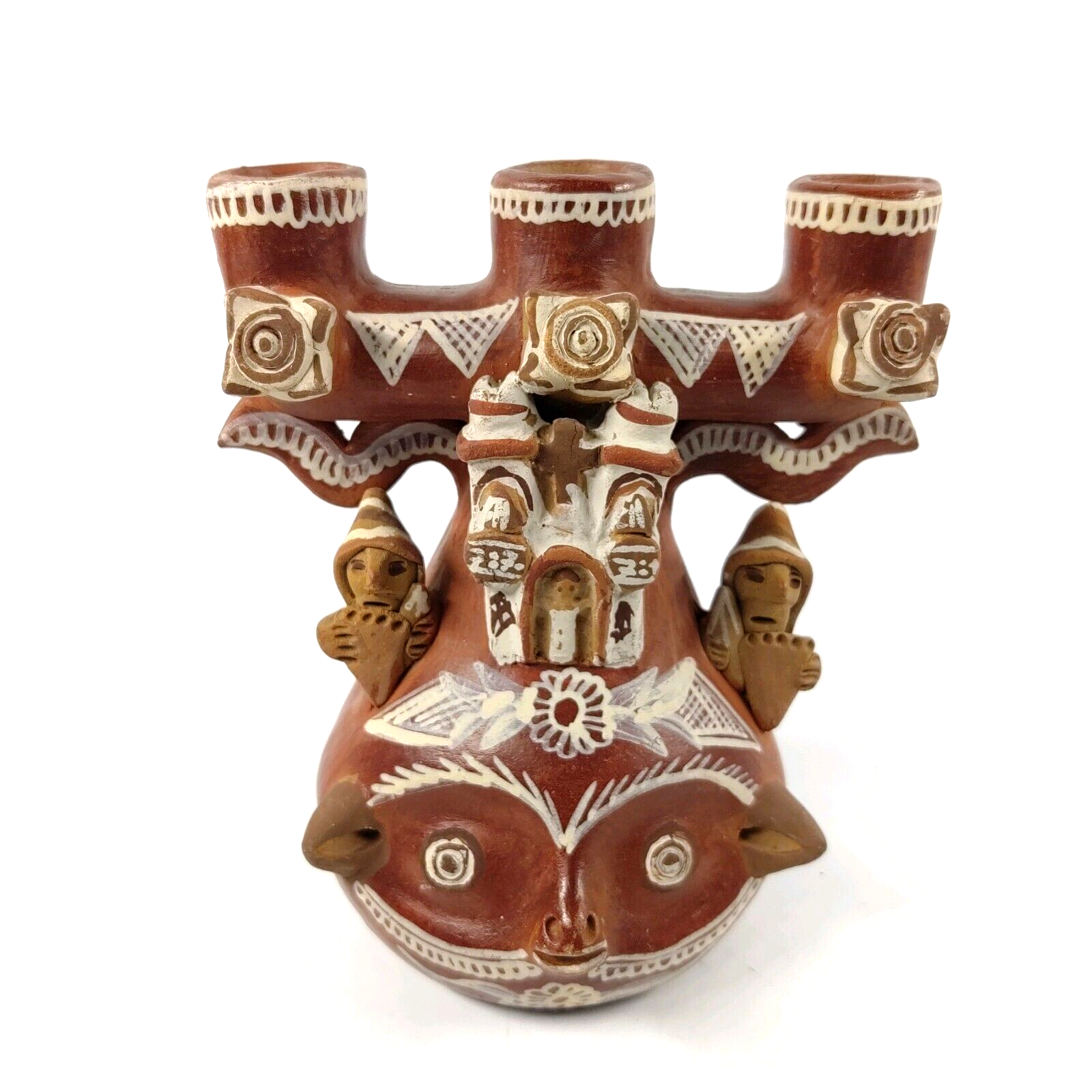 VTG Clay Terracotta Peruvian Peru Quinua Folk Art Pottery