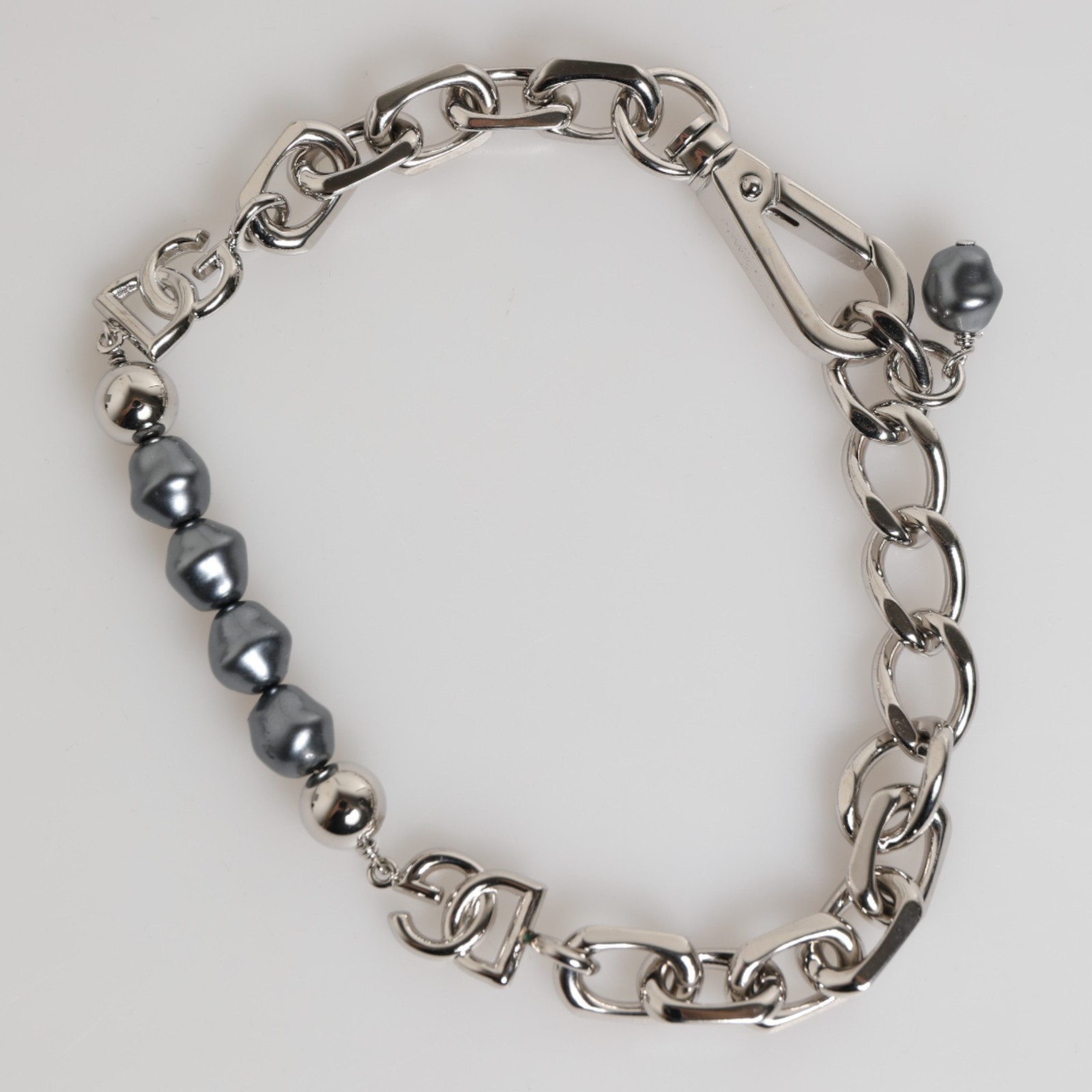アクセサリー DOLCE &GABBANA SILVER BRACELET Bracelet with DG logos in Silver for Men | Dolce&Gabbana® US
