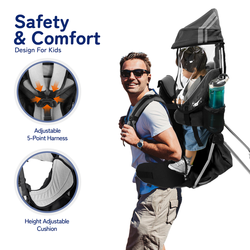 HEAVY DUTY Waterproof Lightweight Outdoor Baby Hiking Backpack Carrier Toddler