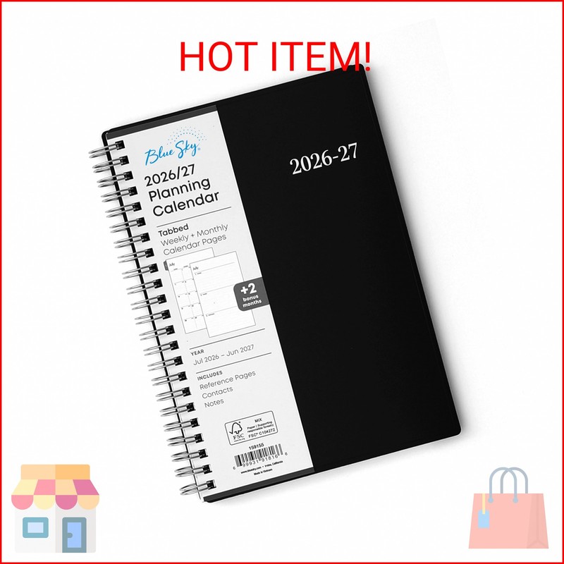 Blue Sky 2026-2027 Weekly and Monthly Academic Year Planner