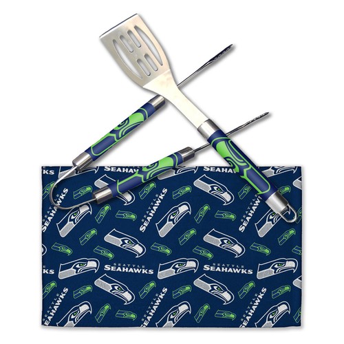 Набор из 3 предметов для гриля для барбекю с принтом Northwest NFL Seattle Seahawks