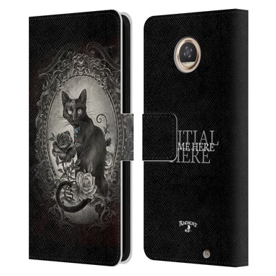 CUSTOM ALCHEMY GOTHIC NAME AND INITIAL LEATHER BOOK CASE FOR MOTOROLA PHONES 2