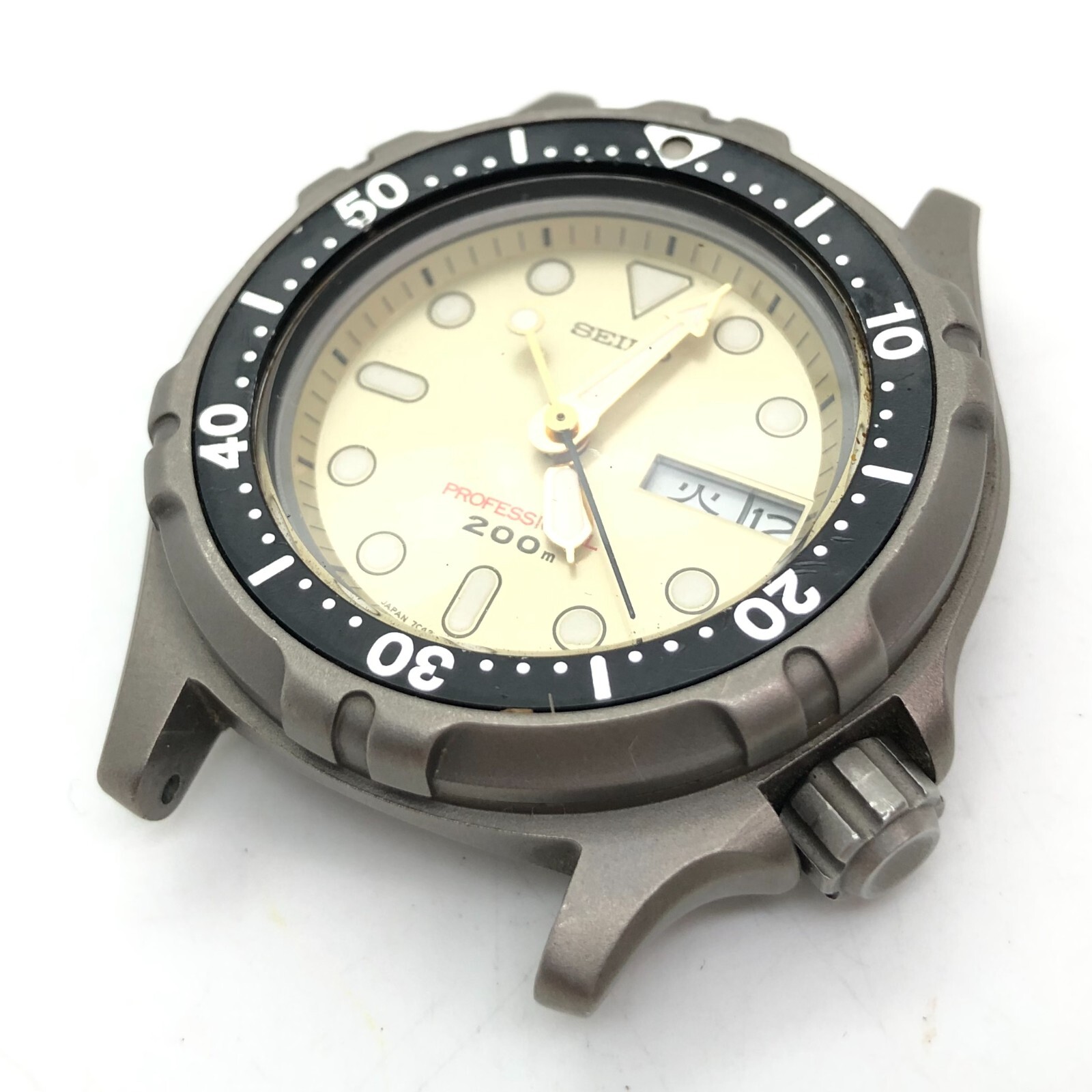 SEIKO プロフェッショナル ダイバー 7C43ー6A00 　200M 腕時計 SEIKO Diver PRO 200M 7C43-6A00 Titanium Quartz Watch with