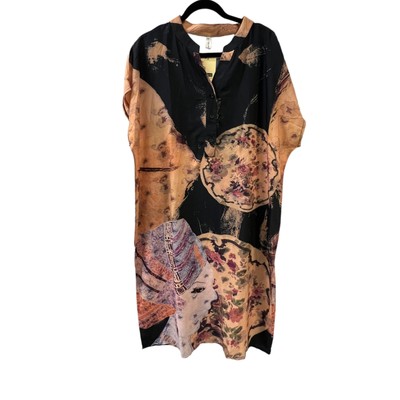 Ya lan ru shi asian printed NWT short sleeve robe dress  Size: 3XL