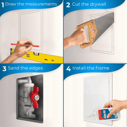 Access Panel for Drywall 14x29 inch Wall Hole Cover Access Door White Plastic