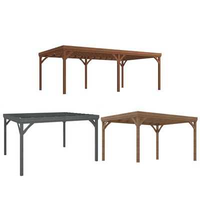 Outdoor Wood Pergola Gazebo with Stable Structure