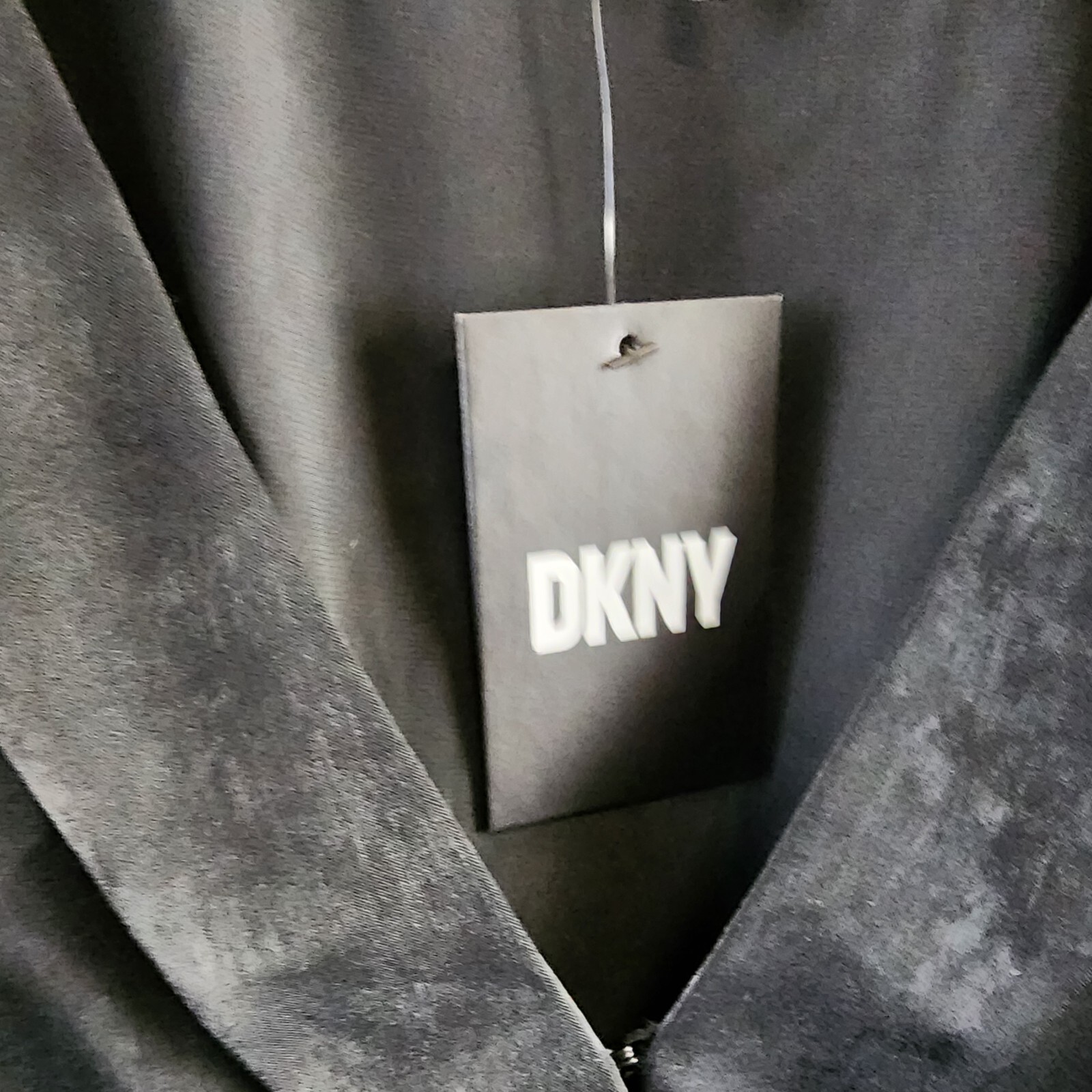 DKNY Surplice V-Neck Shirred Shoulder Peplum Top Women's XL Black Long Sleeve - Picture 10 of 15